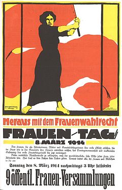 German poster for International Women's Day, March 8th, 1914